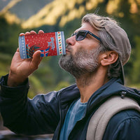 Iceland Viking Santa Christmas 4 in 1 Can Cooler Tumbler Funny Reindeer Norse Xmas - Wonder Print Shop