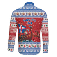 Iceland Viking Santa Christmas Family Matching Mermaid Dress and Hawaiian Shirt Funny Reindeer Norse Xmas - Wonder Print Shop