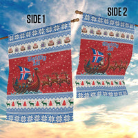 Iceland Viking Santa Christmas Garden Flag Funny Reindeer Norse Xmas - Wonder Print Shop