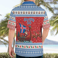 Iceland Viking Santa Christmas Hawaiian Shirt Funny Reindeer Norse Xmas - Wonder Print Shop
