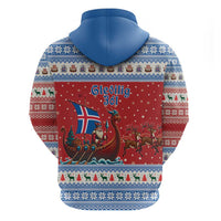 Iceland Viking Santa Christmas Hoodie Funny Reindeer Norse Xmas - Wonder Print Shop