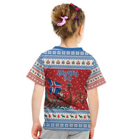 Iceland Viking Santa Christmas Kid T Shirt Funny Reindeer Norse Xmas - Wonder Print Shop