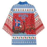 Iceland Viking Santa Christmas Kimono Funny Reindeer Norse Xmas - Wonder Print Shop