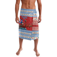 Iceland Viking Santa Christmas Lavalava Funny Reindeer Norse Xmas - Wonder Print Shop