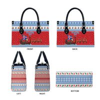 Iceland Viking Santa Christmas Leather Bag Funny Reindeer Norse Xmas - Wonder Print Shop