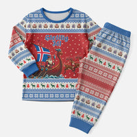 Iceland Viking Santa Christmas Pajama Set Funny Reindeer Norse Xmas - Wonder Print Shop