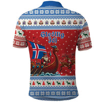 Iceland Viking Santa Christmas Polo Shirt Funny Reindeer Norse Xmas - Wonder Print Shop