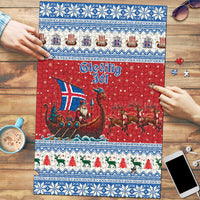 Iceland Viking Santa Christmas Puzzle Funny Reindeer Norse Xmas - Wonder Print Shop