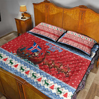 Iceland Viking Santa Christmas Quilt Bed Set Funny Reindeer Norse Xmas - Wonder Print Shop