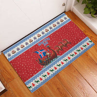 Iceland Viking Santa Christmas Rubber Doormat Funny Reindeer Norse Xmas - Wonder Print Shop