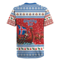 Iceland Viking Santa Christmas Rugby Jersey Funny Reindeer Norse Xmas - Wonder Print Shop