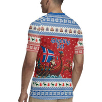 Iceland Viking Santa Christmas Rugby Jersey Funny Reindeer Norse Xmas - Wonder Print Shop