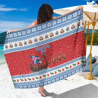 Iceland Viking Santa Christmas Sarong Funny Reindeer Norse Xmas - Wonder Print Shop