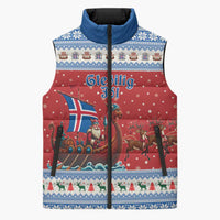 Iceland Viking Santa Christmas Sleeveless Puffer Jacket Funny Reindeer Norse Xmas - Wonder Print Shop