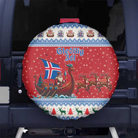 Iceland Viking Santa Christmas Spare Tire Cover Funny Reindeer Norse Xmas - Wonder Print Shop