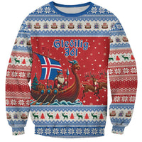 Iceland Viking Santa Christmas Sweatshirt Funny Reindeer Norse Xmas - Wonder Print Shop