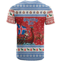 Iceland Viking Santa Christmas T Shirt Funny Reindeer Norse Xmas - Wonder Print Shop