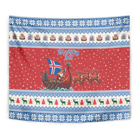 Iceland Viking Santa Christmas Tapestry Funny Reindeer Norse Xmas - Wonder Print Shop