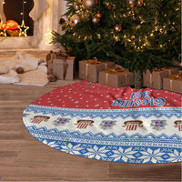 Iceland Viking Santa Christmas Tree Skirt Funny Reindeer Norse Xmas - Wonder Print Shop
