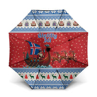 Iceland Viking Santa Christmas Umbrella Funny Reindeer Norse Xmas - Wonder Print Shop