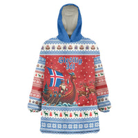 Iceland Viking Santa Christmas Wearable Blanket Hoodie Funny Reindeer Norse Xmas - Wonder Print Shop