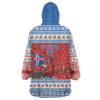 Iceland Viking Santa Christmas Wearable Blanket Hoodie Funny Reindeer Norse Xmas - Wonder Print Shop