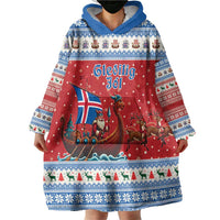 Iceland Viking Santa Christmas Wearable Blanket Hoodie Funny Reindeer Norse Xmas - Wonder Print Shop