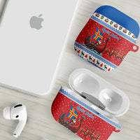Aland Viking Santa Christmas AirPods Case Funny Reindeer Norse Xmas - Wonder Print Shop