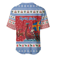 Aland Viking Santa Christmas Baseball Jersey Funny Reindeer Norse Xmas - Wonder Print Shop