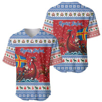 Aland Viking Santa Christmas Baseball Jersey Funny Reindeer Norse Xmas - Wonder Print Shop