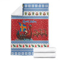 Aland Viking Santa Christmas Blanket Funny Reindeer Norse Xmas - Wonder Print Shop