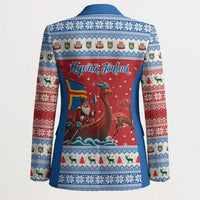 Aland Viking Santa Christmas Blazer Funny Reindeer Norse Xmas - Wonder Print Shop