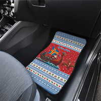 Aland Viking Santa Christmas Car Mats Funny Reindeer Norse Xmas - Wonder Print Shop