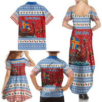 Aland Viking Santa Christmas Family Matching Summer Maxi Dress and Hawaiian Shirt Funny Reindeer Norse Xmas - Wonder Print Shop