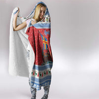 Aland Viking Santa Christmas Hooded Blanket Funny Reindeer Norse Xmas - Wonder Print Shop