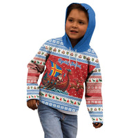 Aland Viking Santa Christmas Kid Hoodie Funny Reindeer Norse Xmas - Wonder Print Shop