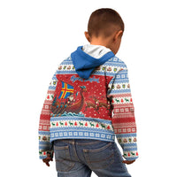 Aland Viking Santa Christmas Kid Hoodie Funny Reindeer Norse Xmas - Wonder Print Shop