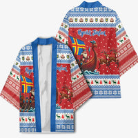 Aland Viking Santa Christmas Kimono Funny Reindeer Norse Xmas - Wonder Print Shop