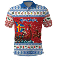 Aland Viking Santa Christmas Polo Shirt Funny Reindeer Norse Xmas - Wonder Print Shop