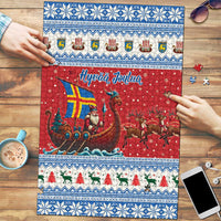 Aland Viking Santa Christmas Puzzle Funny Reindeer Norse Xmas - Wonder Print Shop