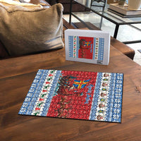 Aland Viking Santa Christmas Puzzle Funny Reindeer Norse Xmas - Wonder Print Shop