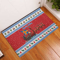 Aland Viking Santa Christmas Rubber Doormat Funny Reindeer Norse Xmas - Wonder Print Shop