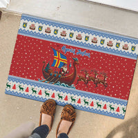 Aland Viking Santa Christmas Rubber Doormat Funny Reindeer Norse Xmas - Wonder Print Shop