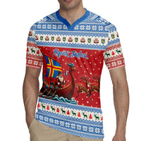 Aland Viking Santa Christmas Rugby Jersey Funny Reindeer Norse Xmas - Wonder Print Shop