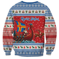 Aland Viking Santa Christmas Sweatshirt Funny Reindeer Norse Xmas - Wonder Print Shop