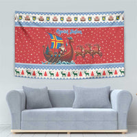 Aland Viking Santa Christmas Tapestry Funny Reindeer Norse Xmas - Wonder Print Shop
