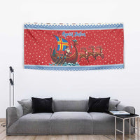 Aland Viking Santa Christmas Tapestry Funny Reindeer Norse Xmas - Wonder Print Shop