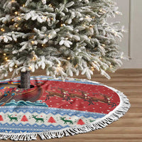 Aland Viking Santa Christmas Tree Skirt Funny Reindeer Norse Xmas - Wonder Print Shop