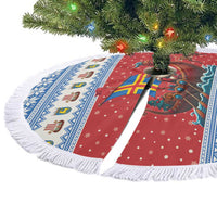 Aland Viking Santa Christmas Tree Skirt Funny Reindeer Norse Xmas - Wonder Print Shop