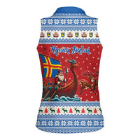 Aland Viking Santa Christmas Women Sleeveless Polo Shirt Funny Reindeer Norse Xmas - Wonder Print Shop